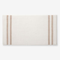 Mirage Aegean Cotton Reversible Stripe Bath Mat - Ecru, 20 in. x 36 in.,Ecru
