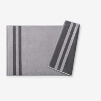 Mirage Aegean Cotton Reversible Stripe Bath Mat - Slate Gray, 20 in. x 36 in.,Slate Gray