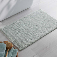 Thin Stripe Bath Rug - Sea Spray, 17 in. x 24 in.,Sea Spray