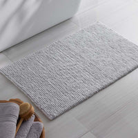 Thin Stripe Bath Rug - Silver, 17 in. x 24 in.,Silver