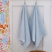 Textured Dot Hand Towel - Blue,Blue