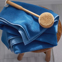 Reversible Solid Hand Towel - Blue,Blue