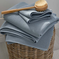 Waffle Hand Towel - Smoky Blue,Smoky Blue