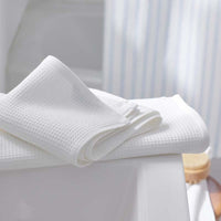 Waffle Hand Towel - White,White