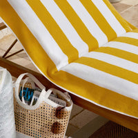 Classic Cabana Stripe Lounge Chair Cover - Yellow,Yellow