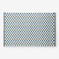 Checkered Bath Rug - Blue Multi, 21 in. x 34 in.,Blue Multi
