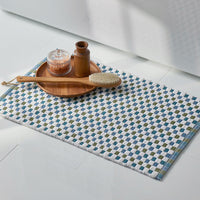 Checkered Bath Rug - Blue Multi, 21 in. x 34 in.,Blue Multi