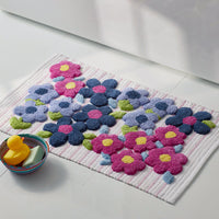 Tufted Bath Rug - Flowers, 21 in. x 34 in.,Flowers