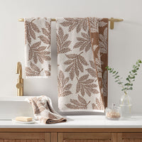Leaf Bath Towel - Beige,Beige