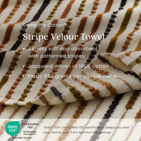 Stripe Velour Bath Towel - Multi,Multi