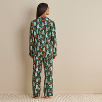Family Flannel Women's Button-Down Pajama Set - Deer Path, XXXL,Deer Path