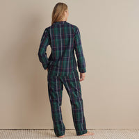 Family Flannel Women's Button-Down Pajama Set - Pine Plaid, XXXL,Pine Plaid