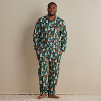 Family Flannel Men's Button-Down Pajama Set - Deer Path, XXXL,Deer Path