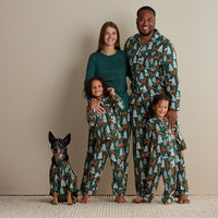 Family Flannel Men's Button-Down Pajama Set - Deer Path, XXXL,Deer Path