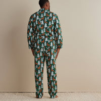 Family Flannel Men's Button-Down Pajama Set - Deer Path, XXXL,Deer Path