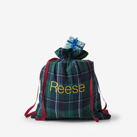 Flannel Holiday Gift Bag - Pine Plaid, L,Pine Plaid