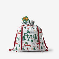 Flannel Holiday Gift Bag - Holiday Haul, L,Holiday Haul