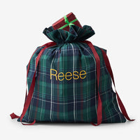 Flannel Holiday Gift Bag - Pine Plaid, XL,Pine Plaid