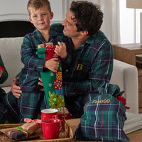 Flannel Holiday Gift Bag - Pine Plaid, XL,Pine Plaid