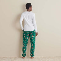 Family Flannel Women's Jogger Pants Pajama Set - Holiday Pups, S,Holiday Pups