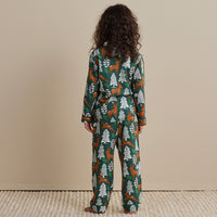 Family Flannel Kid's Button-Down Pajama Set - Deer Path, 8,Deer Path