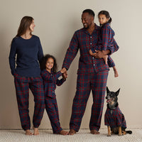 Family Flannel Kid's Button-Down Pajama Set - Red Plaid, 8,Red Plaid