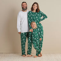 Family Printed Peruvian Cotton Kid's Pajama Set - Frosty Trees, 8,Frosty Trees