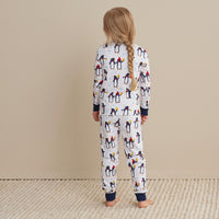 Family Printed Peruvian Cotton Kid's Pajama Set - Joyful Penguins, 8,Joyful Penguins
