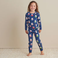 Family Printed Peruvian Cotton Kid's Pajama Set - Festive Mugs, 8,Festive Mugs