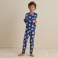 Family Printed Peruvian Cotton Kid's Pajama Set - Festive Mugs, 8,Festive Mugs