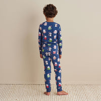 Family Printed Peruvian Cotton Kid's Pajama Set - Festive Mugs, 8,Festive Mugs