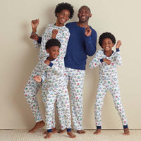 Family Printed Peruvian Cotton Kid's Pajama Set - Tree Ride, 14/16,Tree Ride