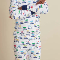 Family Printed Peruvian Cotton Kid's Pajama Set - Tree Ride, 14/16,Tree Ride