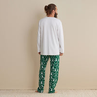 Family Printed Peruvian Cotton Men's Pajama Set - Frosty Trees, XXL,Frosty Trees