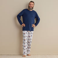 Family Printed Peruvian Cotton Men's Pajama Set - Joyful Penguins, XXL,Joyful Penguins