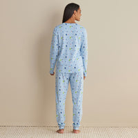 Family Printed Peruvian Cotton Women's Pajama Set - Village Snowman, XXL,Village Snowman