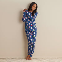 Family Printed Peruvian Cotton Women's Pajama Set - Festive Mugs, XXL,Festive Mugs