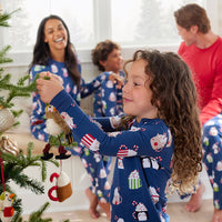Family Printed Peruvian Cotton Women's Pajama Set - Festive Mugs, XXL,Festive Mugs