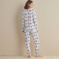 Family Printed Peruvian Cotton Women's Pajama Set - Joyful Penguins, XXL,Joyful Penguins