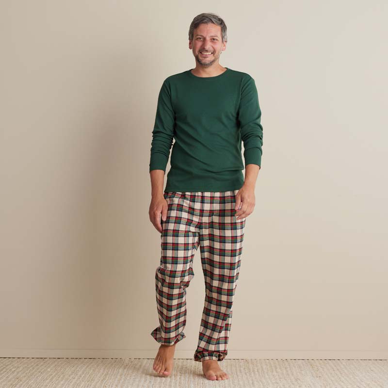 Family Flannel Men's Jogger Pants Pajama Set - Idyllwild, XL,Idyllwild