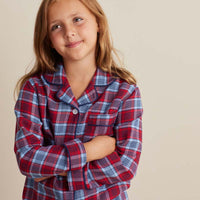 Family Flannel Kid's Button-Down Pajama Set - Nantucket, 3T,Nantucket