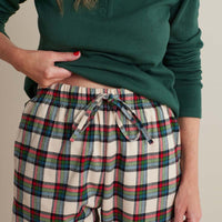 Family Flannel Women's Jogger Pants Pajama Set - Idyllwild, XXXL,Idyllwild