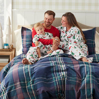 Family Flannel Men's Jogger Pants Pajama Set - Holiday Haul, XXXL,Holiday Haul