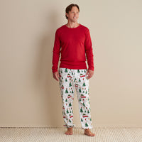 Family Flannel Men's Jogger Pants Pajama Set - Holiday Haul, XXXL,Holiday Haul