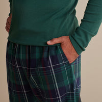 Family Flannel Men's Jogger Pants Pajama Set - Pine Plaid, XXXL,Pine Plaid
