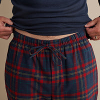 Family Flannel Men's Jogger Pants Pajama Set - Red Plaid, XXXL,Red Plaid