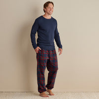 Family Flannel Men's Jogger Pants Pajama Set - Red Plaid, XXXL,Red Plaid
