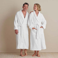 Velour Terry Unisex Robe - White, XXL,White
