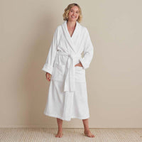 Velour Terry Unisex Robe - White, XXL,White