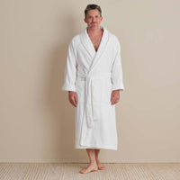 Velour Terry Unisex Robe - White, XXL,White